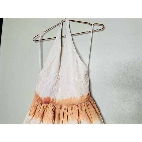 A.L.C. White Beige 100% Cotton Blair Sleeveless Open Back Gown Size 8 - Picture 12 of 12